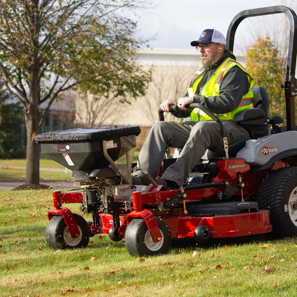 Jrco Broadcaster Spreader | Front Mount Mower Attachment | Foot Control | For Zero-Turn Mowers
