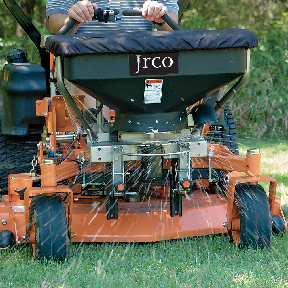 Jrco Broadcaster Spreader | Front Mount Mower Attachment | Foot Control | For Zero-Turn Mowers