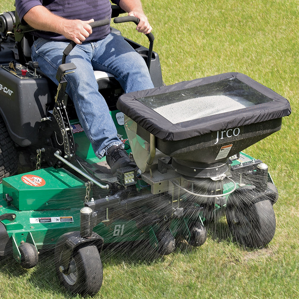 Jrco Broadcaster Spreader | Front Mount Mower Attachment | Foot Control | For Zero-Turn Mowers